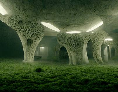 Brain Coral Interior Architecture Study 01