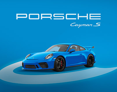 Porsche cayman poster for advertising