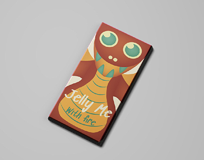Jelly Me -Ilustrace obalu smyšlené čokolády-