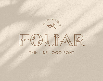 Foliar - Thin Line Logo Font