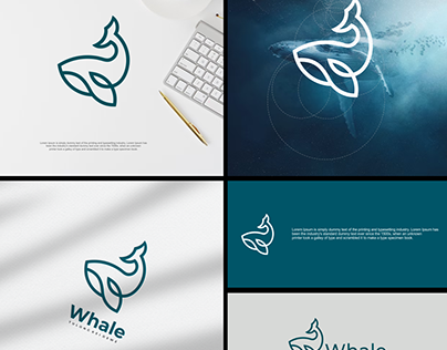 Whale logo line