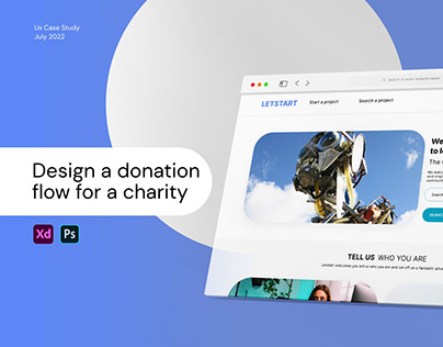 Concept design a donation flow for a charity