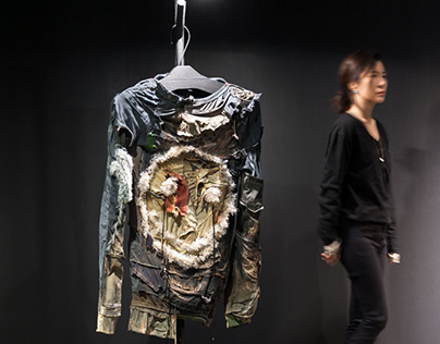 installation, artwork, discarded clothes