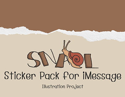 Snail Sticker Pack for iMessage & Snapchat