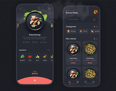 food app ui ux design for mobile