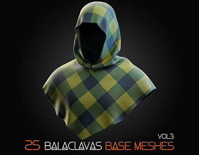 25 Balaclavas Base Meshes - Vol-3