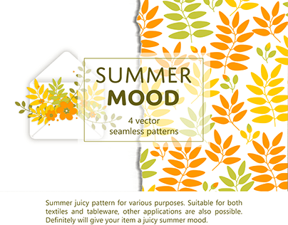 pattern summer mood| envelope with flowers