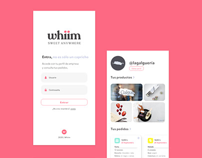 Whiim - Aplicación de encargos de repostería