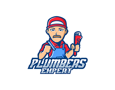 Plumber Man Mascot Logo Vector