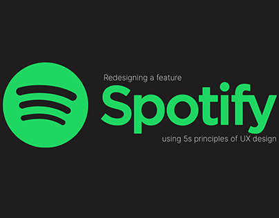 Spotify Redesign - Using 5s Principles