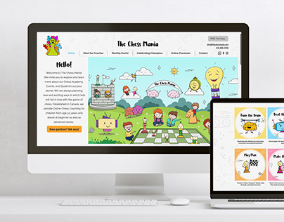 A cute & colourful chess academy website!