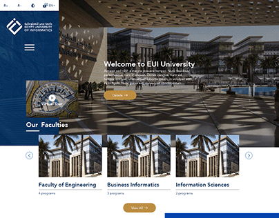 University Website Design Concept