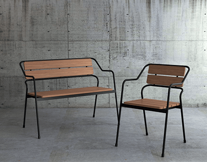 Pierre seats collection for outdoor