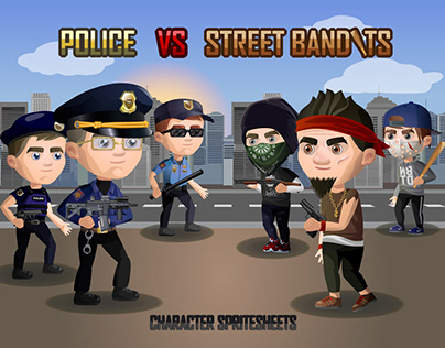 Police character spritesheets