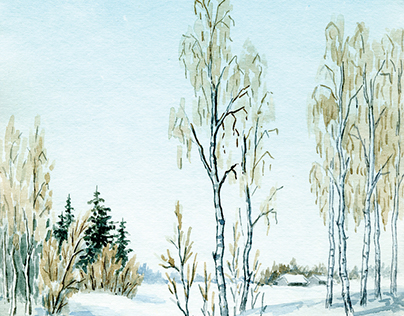 Winter watercolors