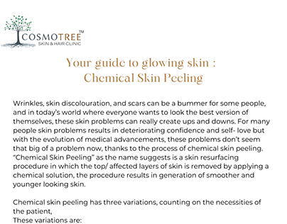 Cosmotology - Chemical skin peeling
