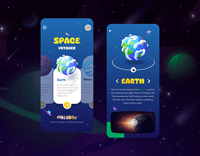 Space voyager - Mobile Screens