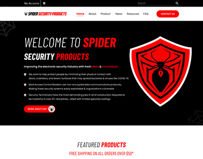 Spider Security Products Home Page