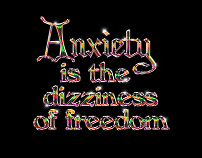 Anxiety is the dizziness of freedom (poster series)