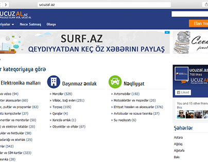 Website for free classified ads Ucuzal.az