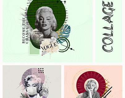 "Marilyn Monroe" themed Collage Design