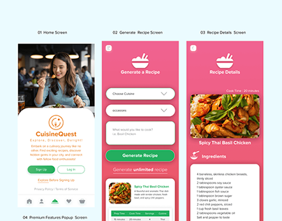 CuisineQuest App Design