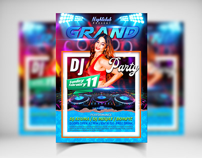 Grand Party Event Flyer PSD Free Flyer Template