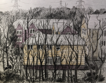 Drawing- hiding houses