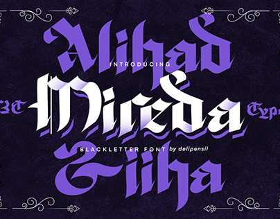 MIREDA - Blackletter Typeface Font