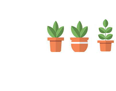 Tiny pots, tinier plants.
