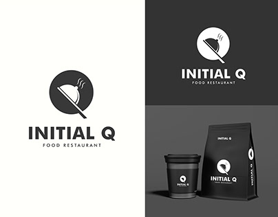 Q restaurant logo, Q Food Logo, Q Behance Logo