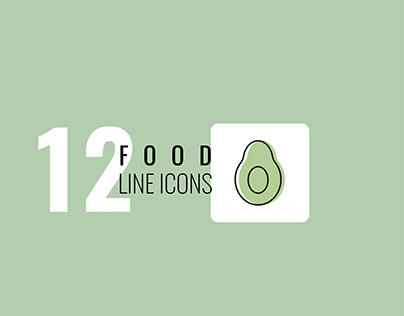 12 icons in line style