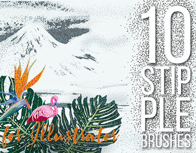 10 Stipple Brushes for Adobe Illustrator