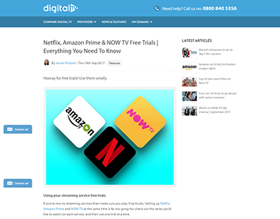 Netflix, Amazon Prime & NOW TV Free Trials | Digital TV