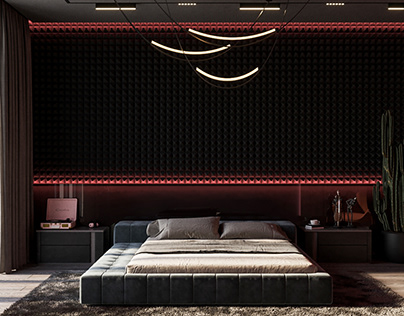 Modern bedroom design for musician