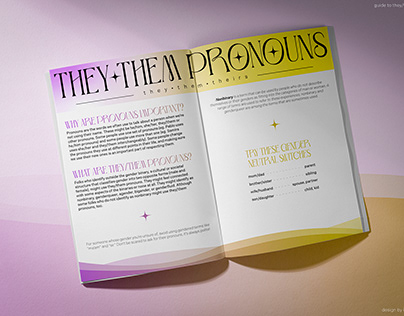 They/Them Pronouns Magazine Design