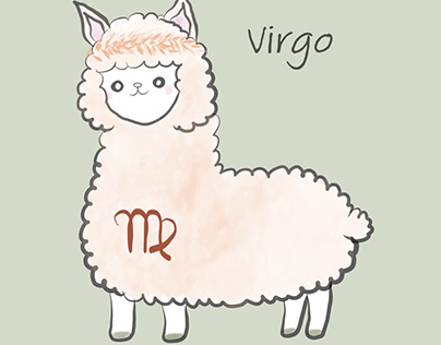 Virgo Cute Astrology Doodle