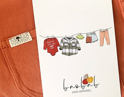 Postcard for Baobab kids apparel brand