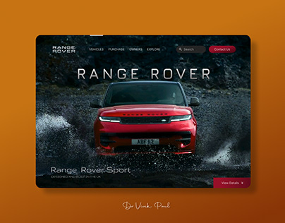 Range Rover Webpage Design