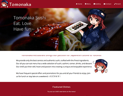 Japanese Restaurant Website Design