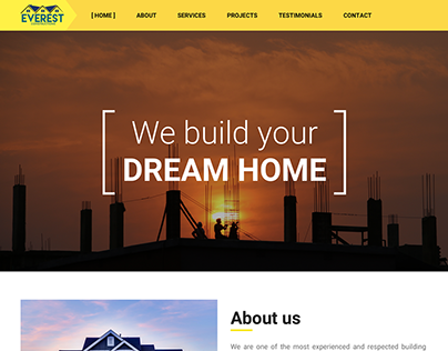Construction Company Website (Everest Constructions)