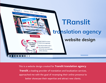 Translation agency website design