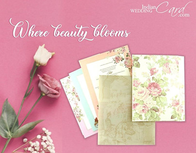 Rose Theme Wedding Cards