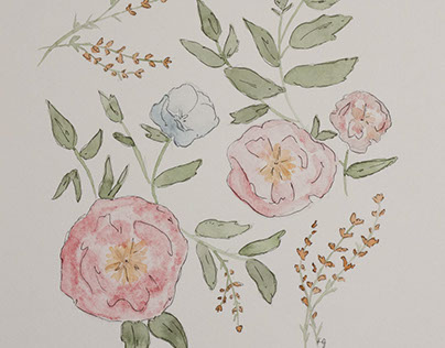 11x17 Floral Watercolor