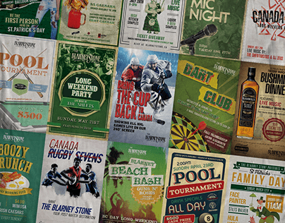 Event Posters for The Blarney Stone [Pub in Vancouver]