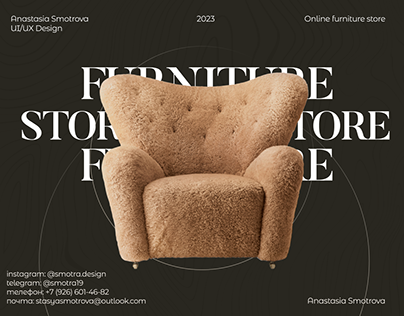 Furniture Store | Ecommerce website design concept