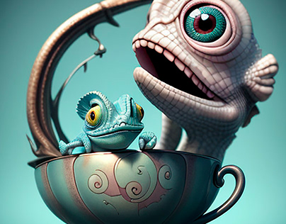 "The Chameleon's Tea Time Adventure"