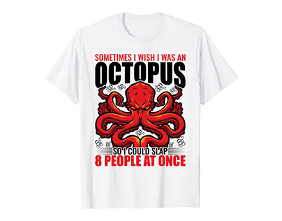 Custom t-shirt design Coffee t-shirt design octopus