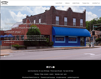 Website Design: Southwest Market Cuisine, The Hill, STL