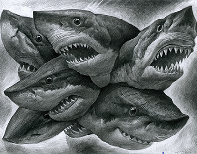 Project thumbnail - Surreal sharks